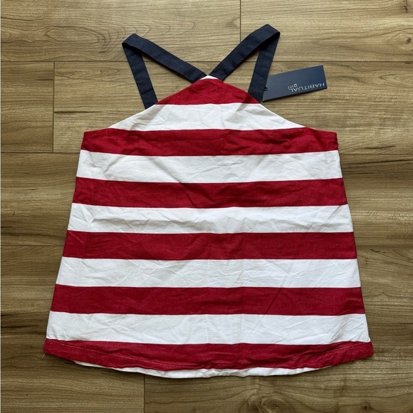 Habitual Other - Habitual Girl Striped Halter Top Red White Blue Sz 14 NWT